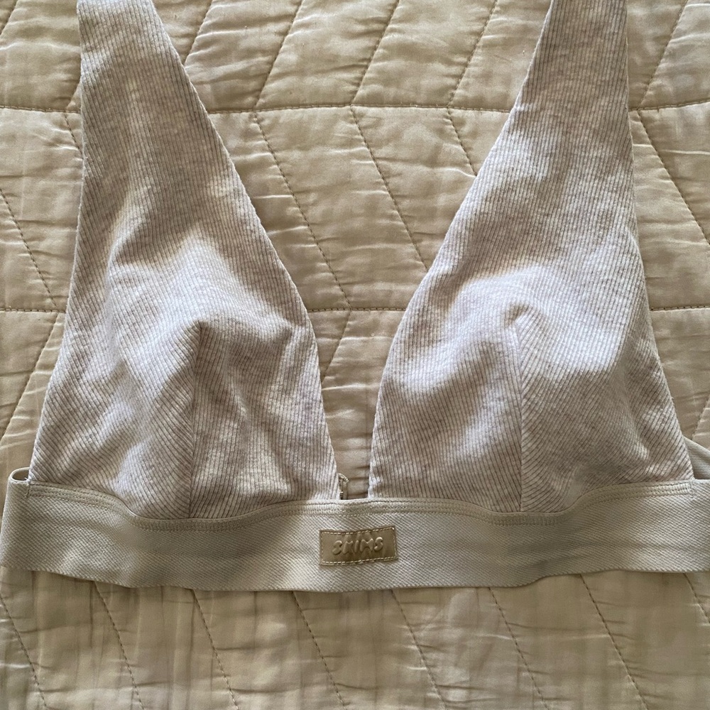 SKIMS Oatmeal Color Ribbed Bralettes
